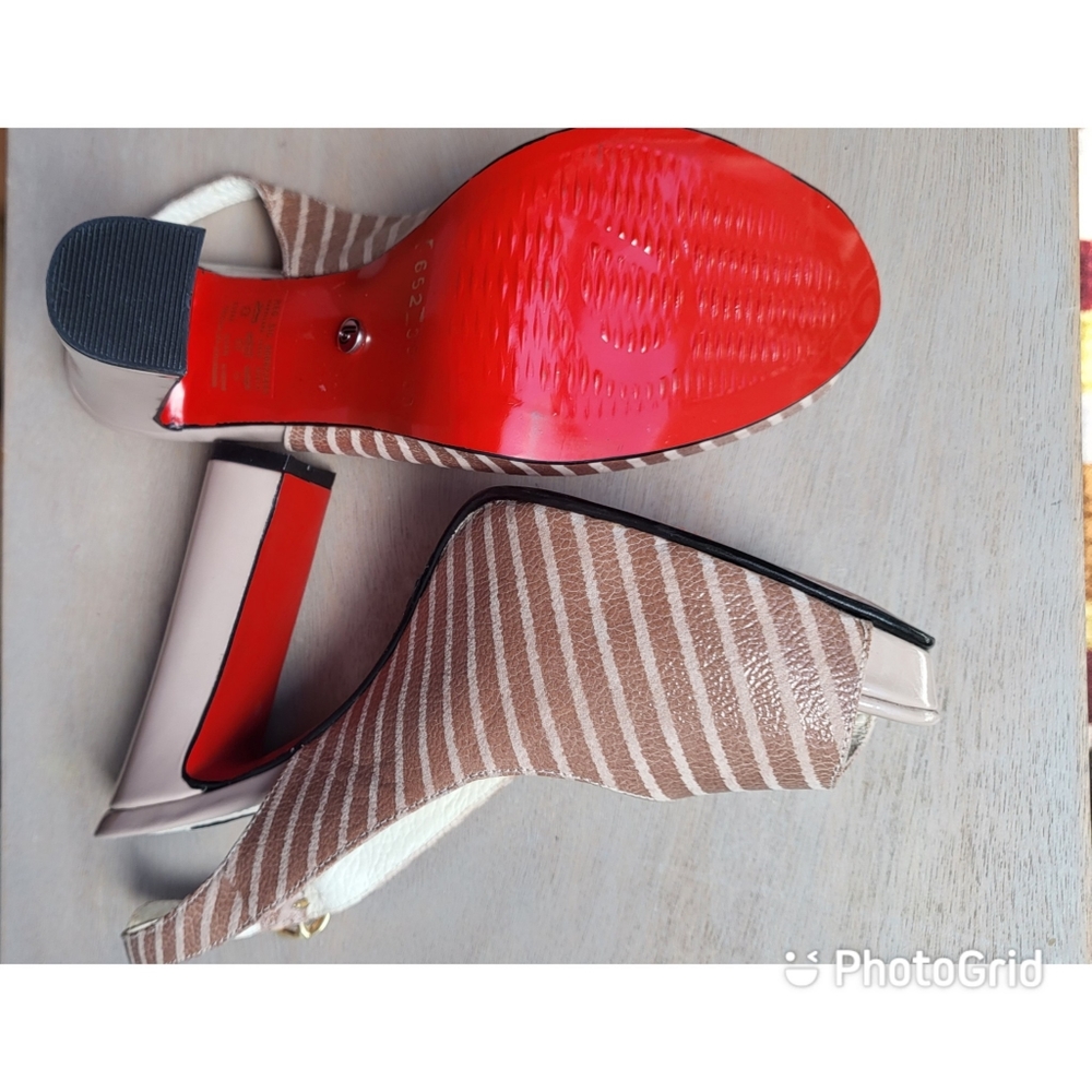 Bon-bonite platform heels 61/2 - 7 Red bottoms